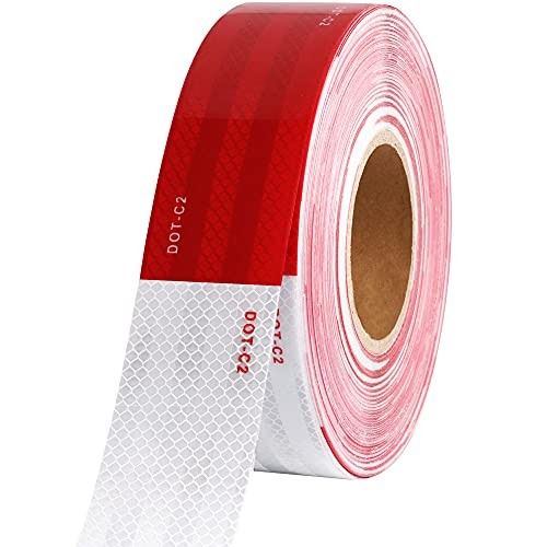 Reflexní páska Vodotěsná venkovní červená/bílá nápadná bezpečnostní reflexní páska pro přívěsy, vozidla