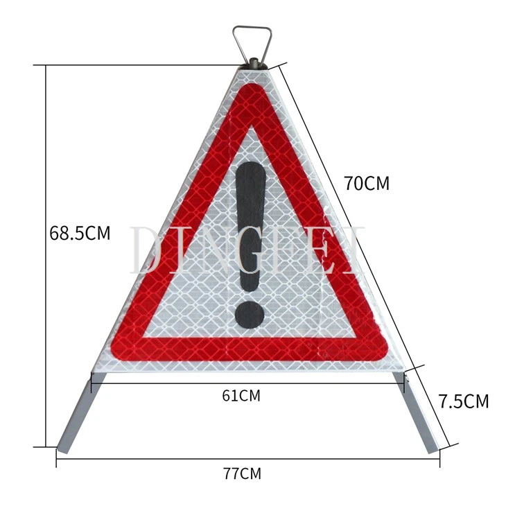 DINGFEI Tripod Stand Roll Up Folding Warning Signs