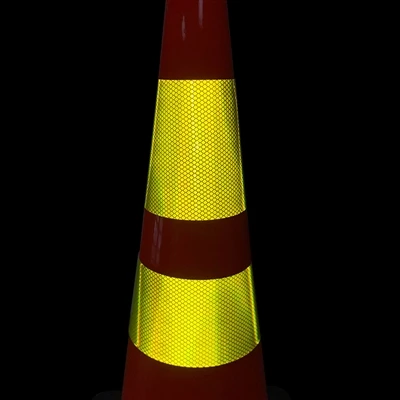 Fluorescenční žlutý reflexní límec dopravního kužele