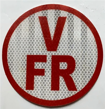 V - FR podlahová příhradová značka nálepky
